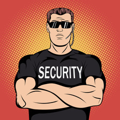 Security guard comics design