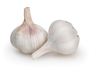Garlic isolated on white background with clipping path