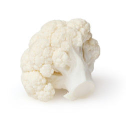 Cauliflower isolated on white background with clipping path