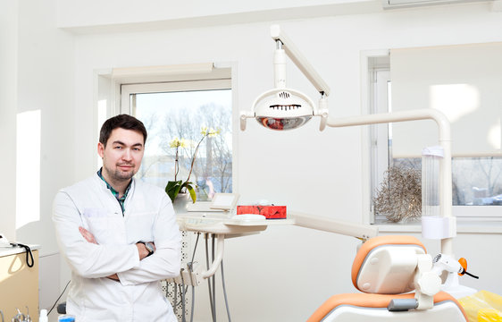  A dentist in a dental clinic. Admission to the dentist's office