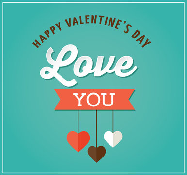 Valentine's day greeting card and poster