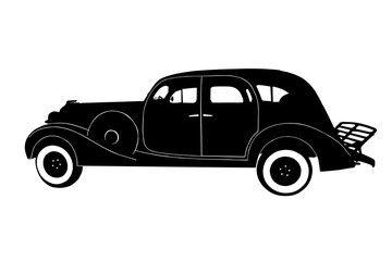 silhouette of the car