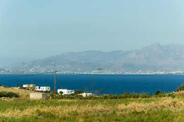 Fototapeta na wymiar Golden beach in Paros Island - Greece