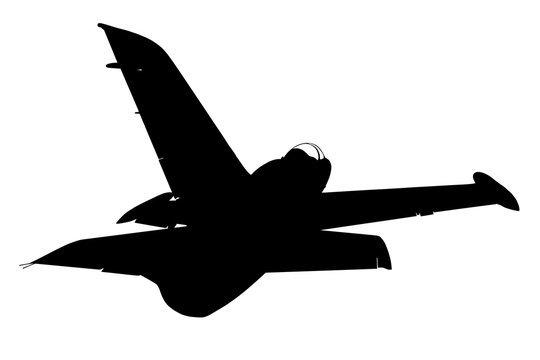 Silhouette of military plane