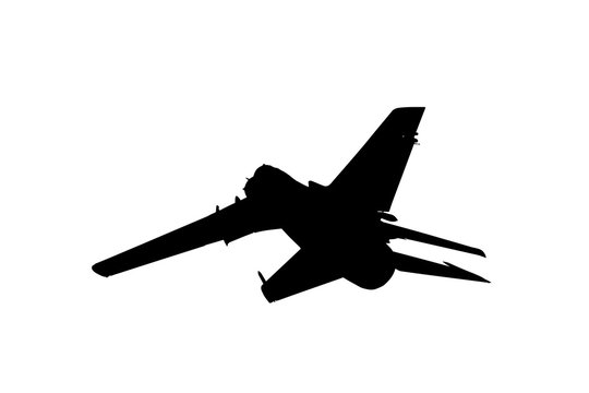 Silhouette of military plane