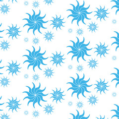 Decorative vector background - blue seamless pattern
