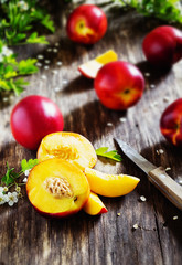 ripe juicy nectarines