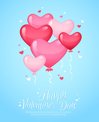 Romantic air balloon retro postcard © Yuzach