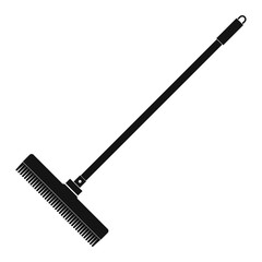 Plastic broom black simple icon