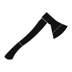 Wooden axe black simple icon