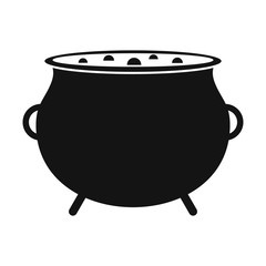 Witch cauldron with potion 