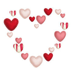 Valentine's Day heart-shaped greeting card