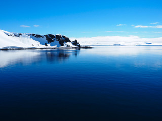 Antarctica iceberg mountain landscape © amheruko
