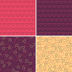 Pattern with hearts, Valentine day