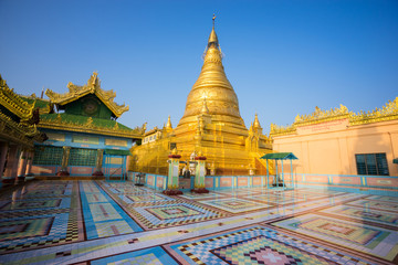 Soon Oo Ponya Shin Pagoda , Sagaing, Mandalay , Myanmar.The pagoda is located on the top of the Sagaing Hill. It is one of the oldest temples on Sagaing Hill © naihei