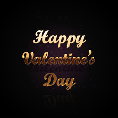 Golden glitter Valentine's Day background.