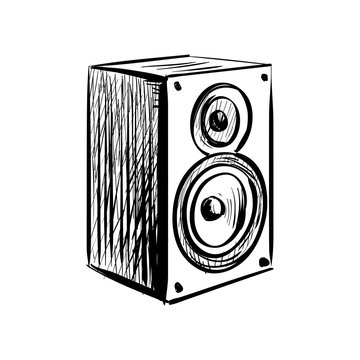 Loudspeaker Drawing | How to Draw Loudspeaker - YouTube