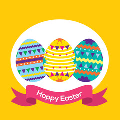 Easter Eggs Vector Illustration.
