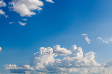 colorful dramatic sky with cloud at sunset