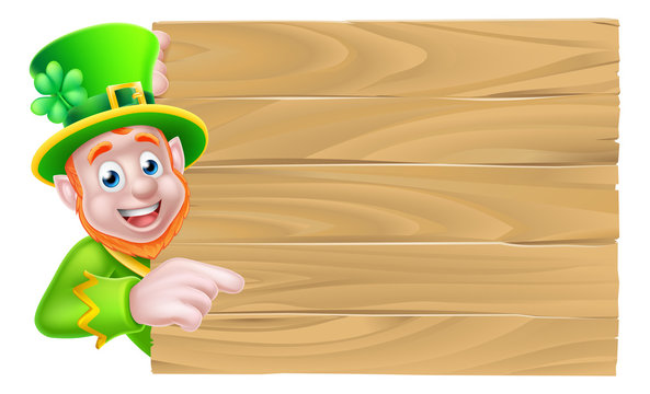 Leprechaun Wooden Sign