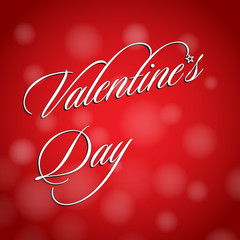 Valentines Day on red background vector