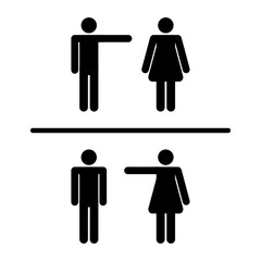 piktogramm fraumann zeigen I