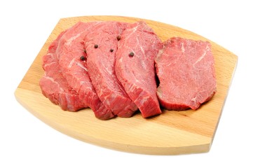 Raw meat on board