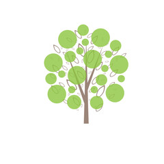 Green tree for your design