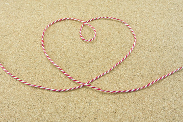 Fototapeta na wymiar rope with heart shape