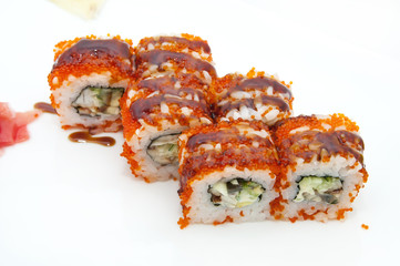 delicious seafood sushi at a Japanese restaurant