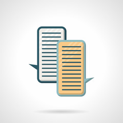 Chatting flat color vector icon