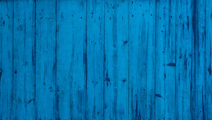 Blue wide fence - obrazy, fototapety, plakaty