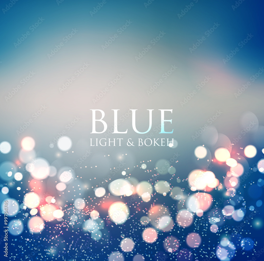 Poster Abstract background. Festive elegant abstract background with bokeh  lights 