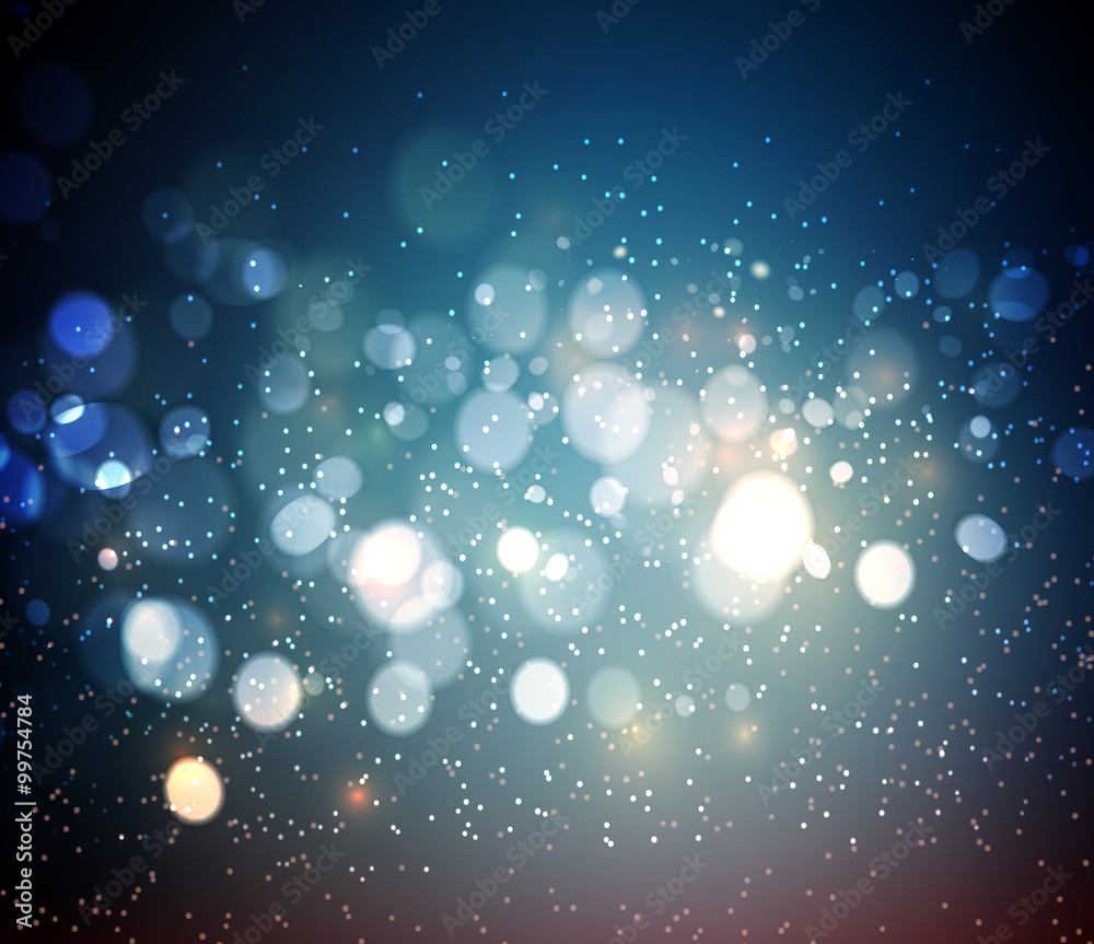 Poster Abstract background. Festive elegant abstract background with bokeh  lights 