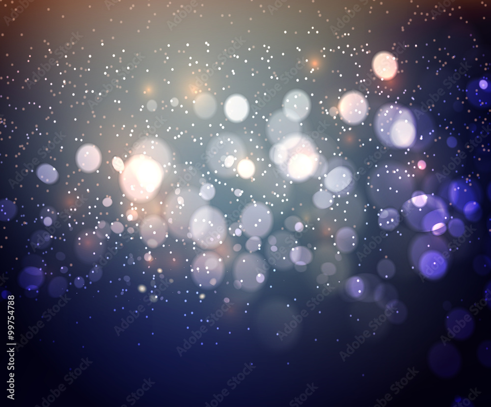 Poster Abstract background. Festive elegant abstract background with bokeh  lights 