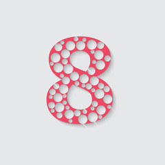 March 8, illustration for your design raster