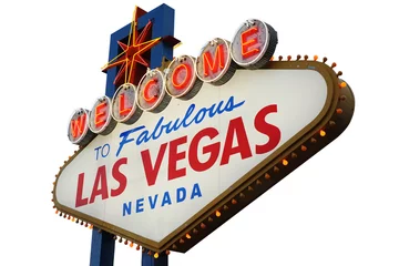 Zelfklevend Fotobehang Welcome to Las Vegas Sign © somchaij