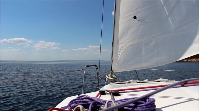 sailing on a clear sunny day on the Blue River