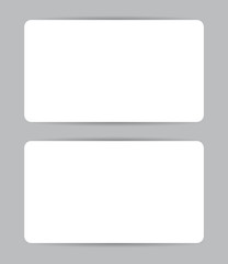 Graphic business card design round corners. Front and back. Blank template. Vector set.	