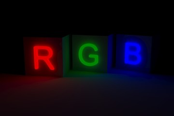 RGB is presented in the form of a neon glow