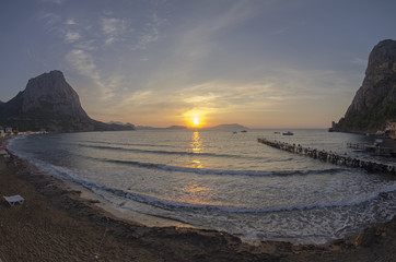 Dawn on the sea. Crimea, September.