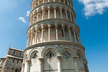 Fototapeta na wymiar Base of Pisa Tower