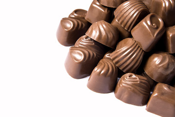 Obraz na płótnie Canvas Chocolate candy on a white background