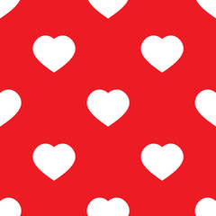 Beautiful vector seamless pattern with hearts. Valentine design, background endless illustration