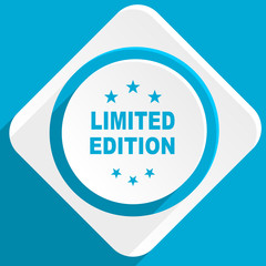 limited edition blue flat design modern icon for web and mobile app