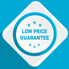 low price guarantee blue flat design modern icon for web and mobile app