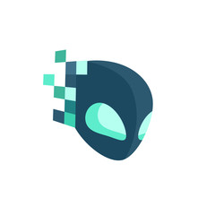 Digital Alien Logo - 99760990