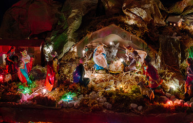 Statues in a Christmas Nativity scene