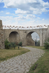 Fototapeta na wymiar Stone bridge historic center of Agropoli village