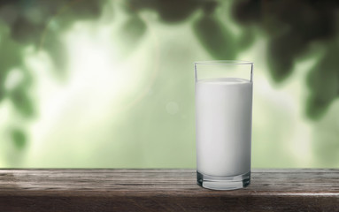 Milk in the garden (Vintage toning)